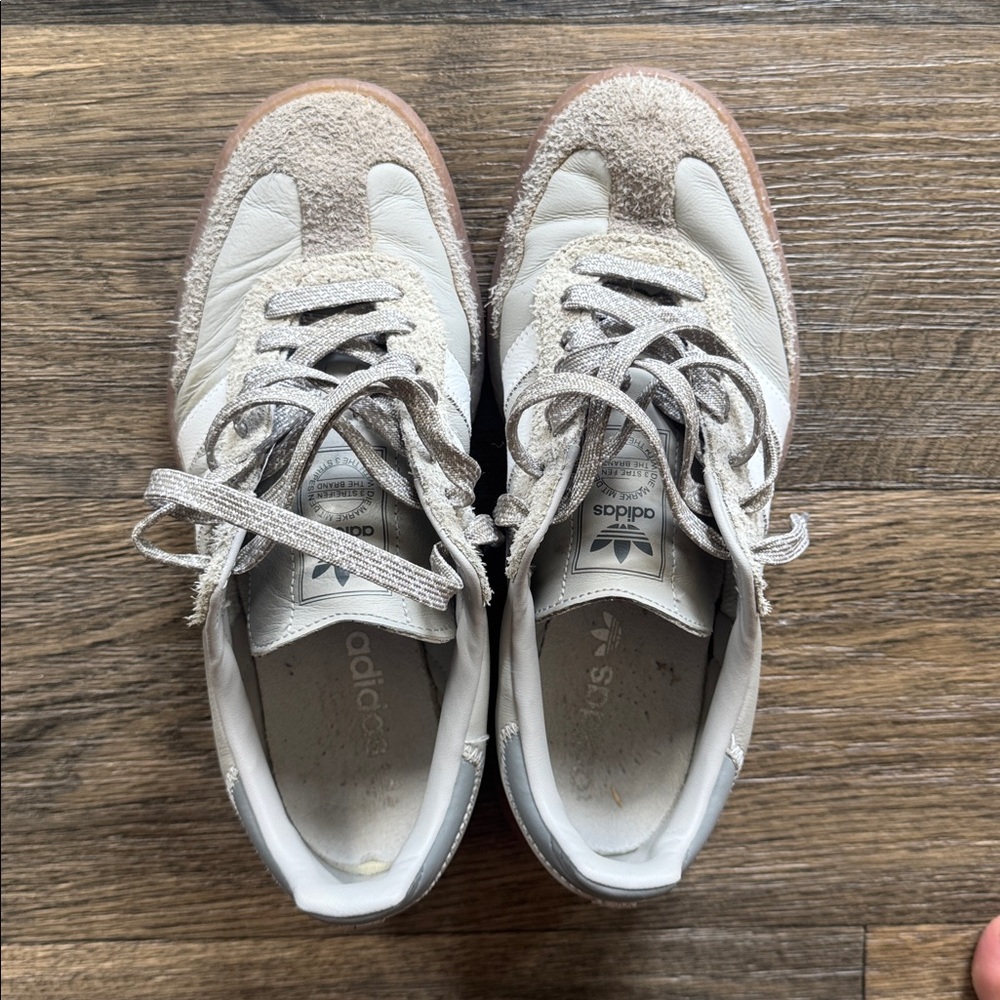 Adidas samba Cream and Gray Casual Sneakers